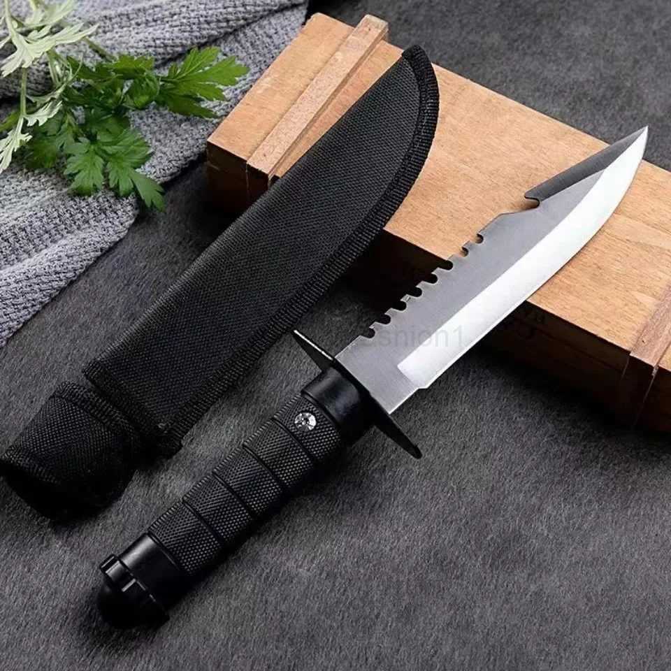 Stainless Steel Knife Steel Tactical Straight Knife Jungle Camping Self-defense Straight Knife Handle Hunting Knife ConvenientXJ240801