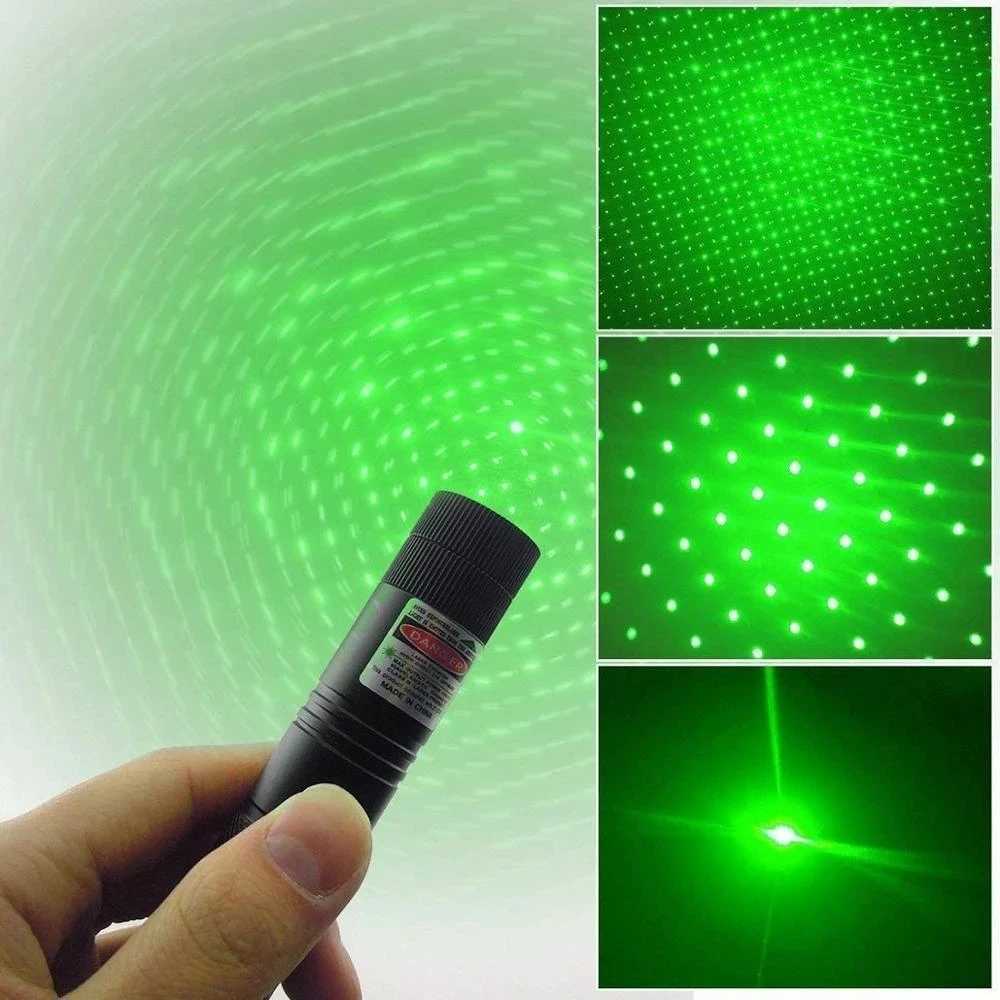 Green Laser pointer Hight Powerful 10000 m 5mw laser light Adjustable focal length Lazer pen Burning Matches For hunting B240801