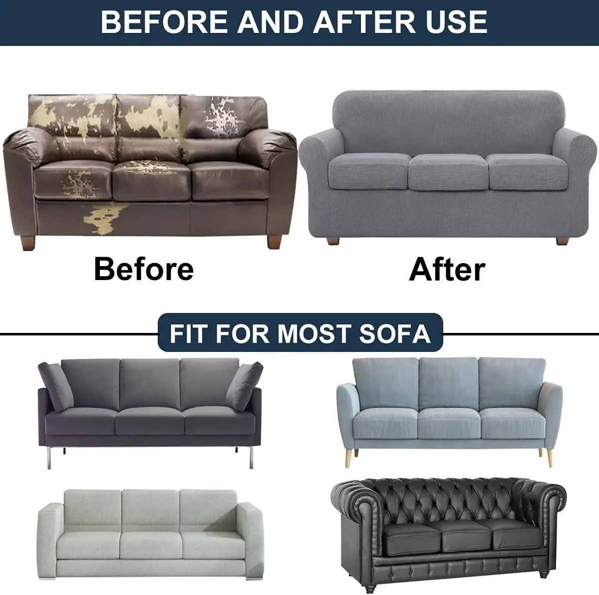 Stretch Sofa Slipcover 1/2/3/4 Seater Sofa Couch Cover Furniture Protector Soft with Elastic for Kids Pets Jacquard Fabric 240801