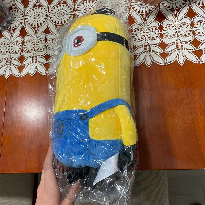 Cute Minions Movie Characters Yellow Plush Toys Bob Stuart In Jeans Soft Dolls Toys Hobbies Christmas Birthday Gift 1pcs Y240801