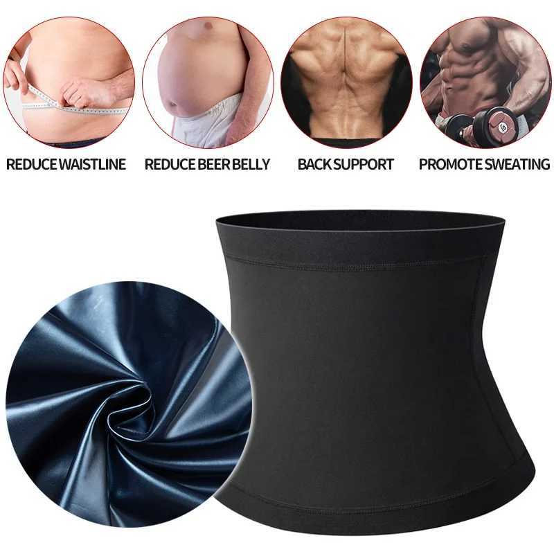 Mens Abdomen Reducer Sauna Body Shaper Fitness Sweat Trimmer Belt Waist Trainer Belly Slimming Shapewear Waist Trainer Corset W250616
