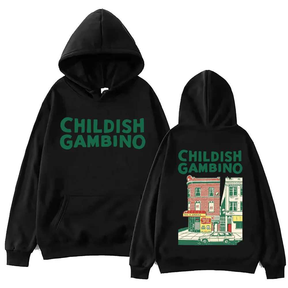 Childish Gambino Hoodie Harajuku Hip Hop Pullover Tops Popular Music Sweatshirt Fans GiftM240730