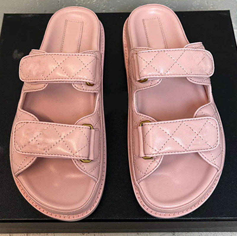 Designer Shoes Top Quality Brand High Quality New Fashion Slippers Women S Sandals Sliding Platform Beach Leisure Outdoor Lace Box Shoes