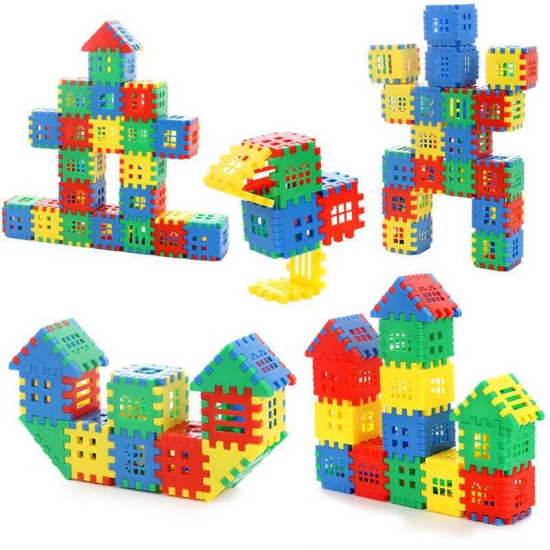 3D Puzzle Games Cubes Toys For Children Wooden DIY Building Blocks Jigsaw Educational Toy Interactive Toys For Kids Y240731
