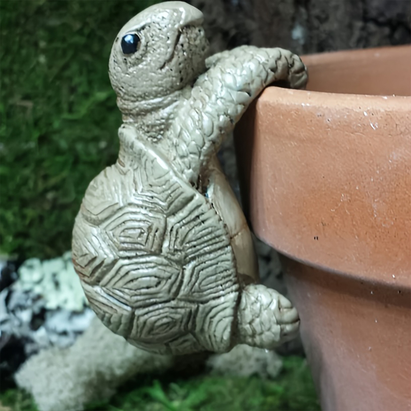 Simulation of marine animals turtle resin sculpture ornaments garden patio flower pot decorations hanging