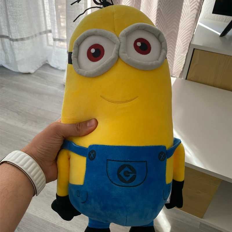 Cute Minions Movie Characters Yellow Plush Toys Bob Stuart In Jeans Soft Dolls Toys Hobbies Christmas Birthday Gift 1pcs Y240801