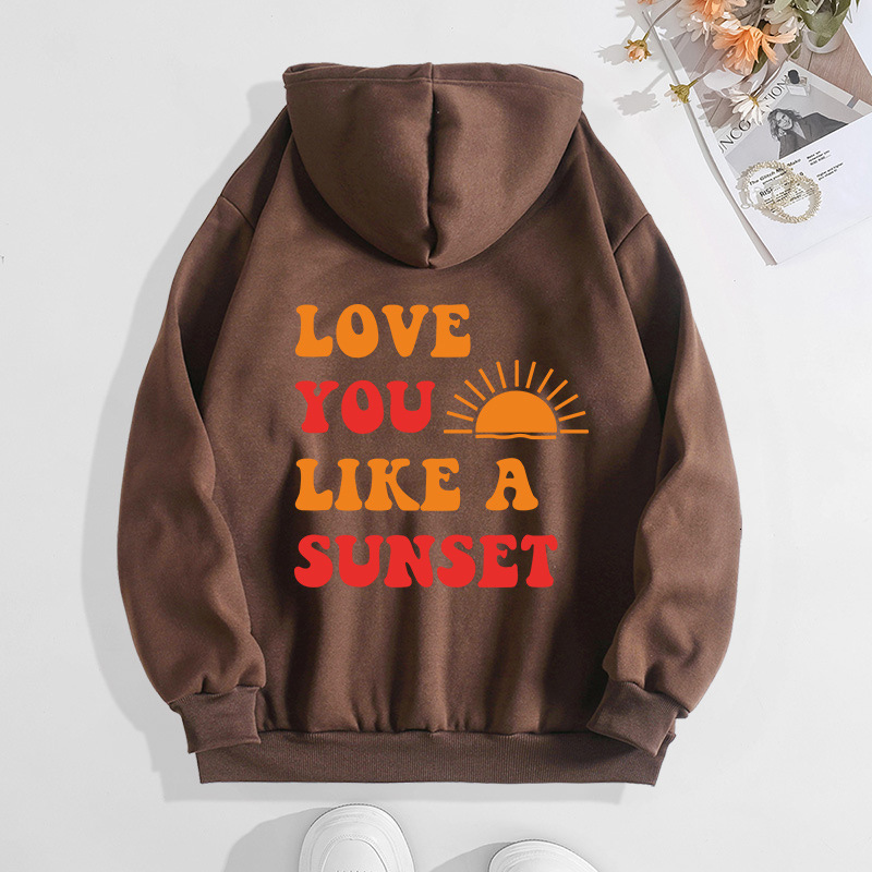 New autumn winter with fashionable lettering printed hooded back collar and plush hoodie for women F8.1#25