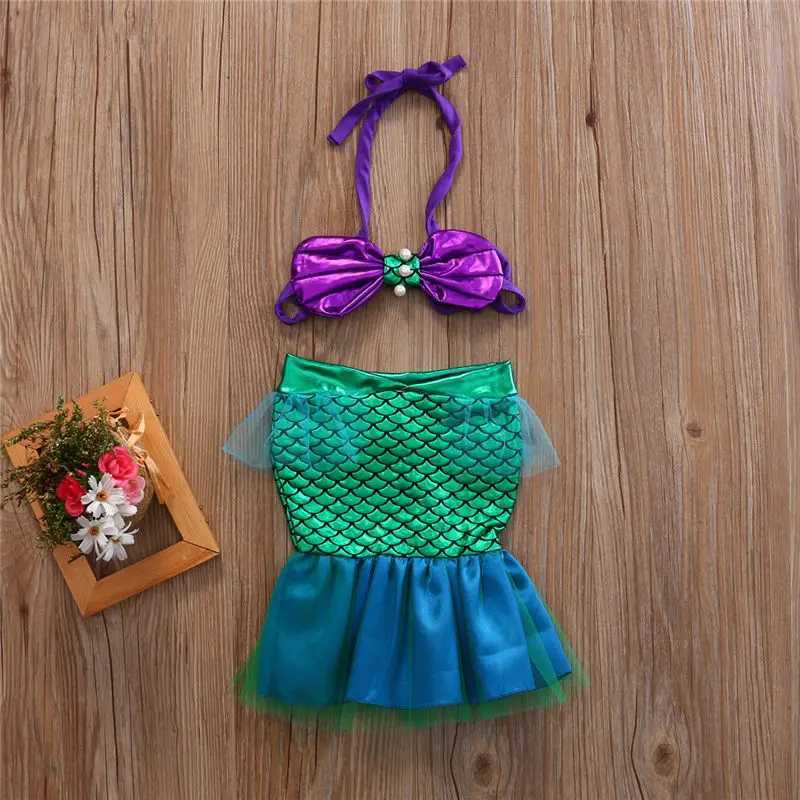 Emmababy Fashion Toddler Mermaid Girl Princess Dresses Comfort Party Cosplay Costume Girls Outfits Dropship X250224