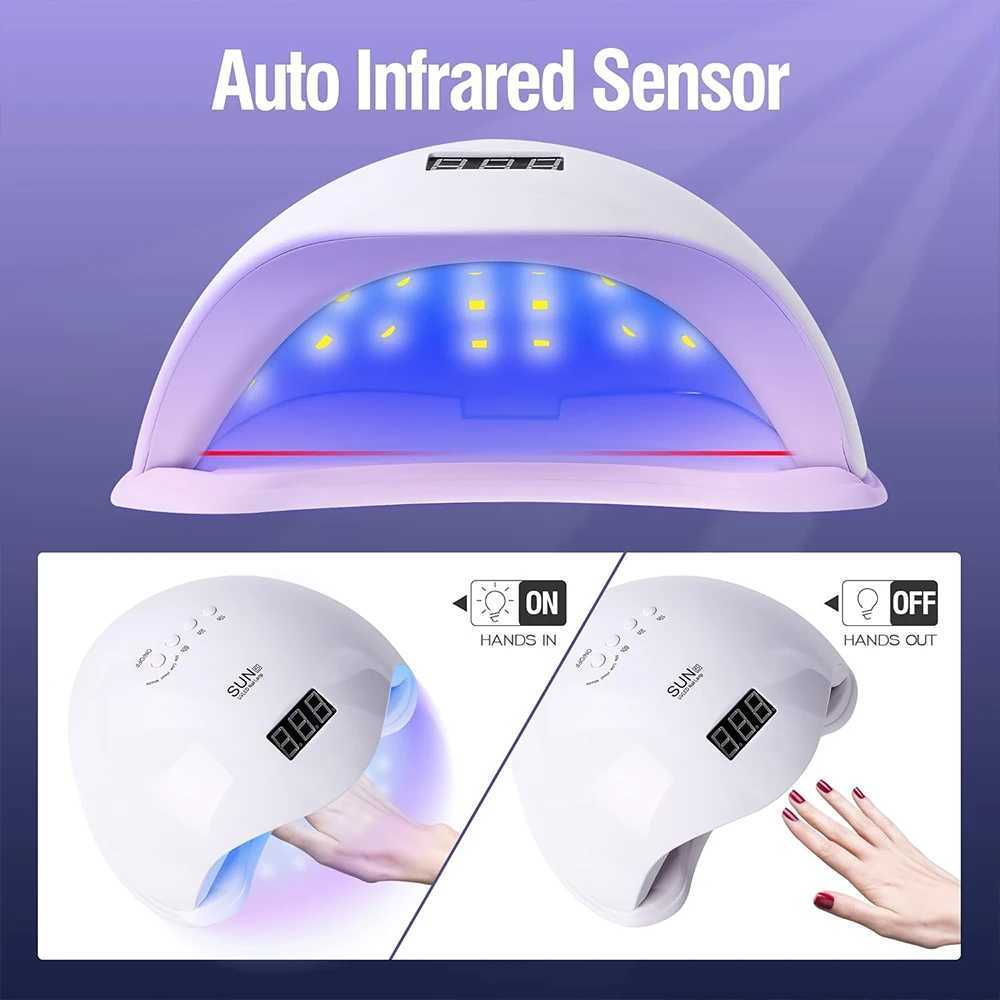 LULAA 48W Nail Dryer Gel Nail Polish Curing LED UV Light with 4 Timers Automatic Sensor LCD Display Professional Nail Art ToolsCL2400806