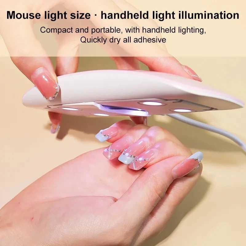 6W Mlnl Nall Dryer Machlne Portable 6 LED UV Manlcure Lamp Home Use Nall Lamp For Drylng Pollsh Varnlsh Wlth USB CableCL2400806