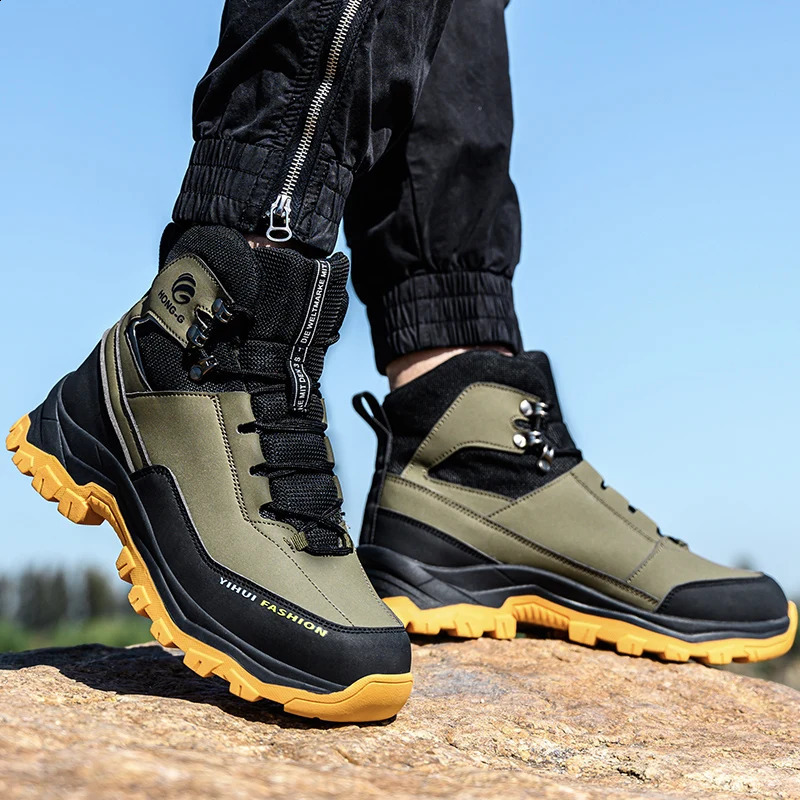 High Top Mens Safety Shoes Steel Toe Anti Smash Boots Puncture Proof Work WearResistant 241223