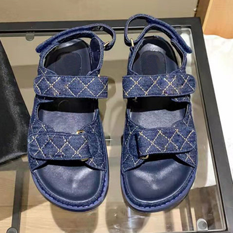 Designer Shoes Top Quality Brand High Quality New Fashion Slippers Women S Sandals Sliding Platform Beach Leisure Outdoor Lace Box Shoes