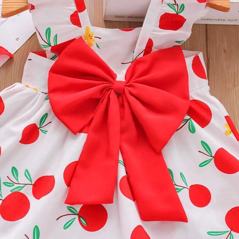 Baby Girl Dress Fruit Print Cotton Fashion Dress Summer New Comfortable Breathable Clothes X250220
