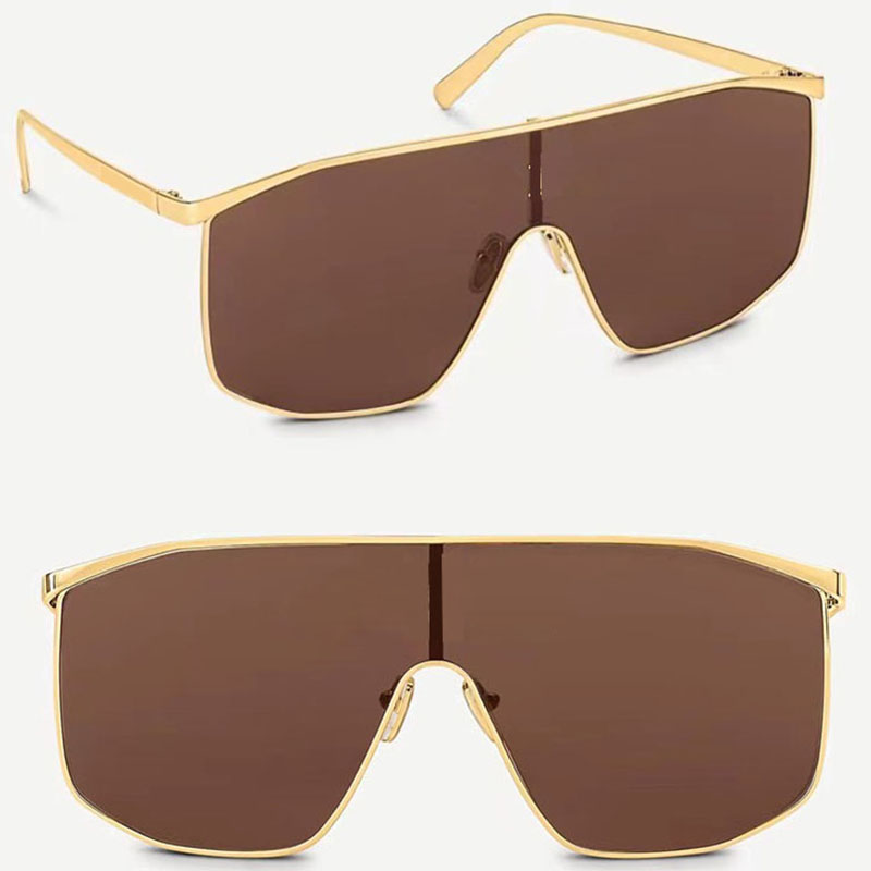 Designers Classic Wave Mask Sunglasses for Womens Fashion Beach Party Sunglasses for Mens High Quality Outdoor Driving Sunglasses with Packaging Box