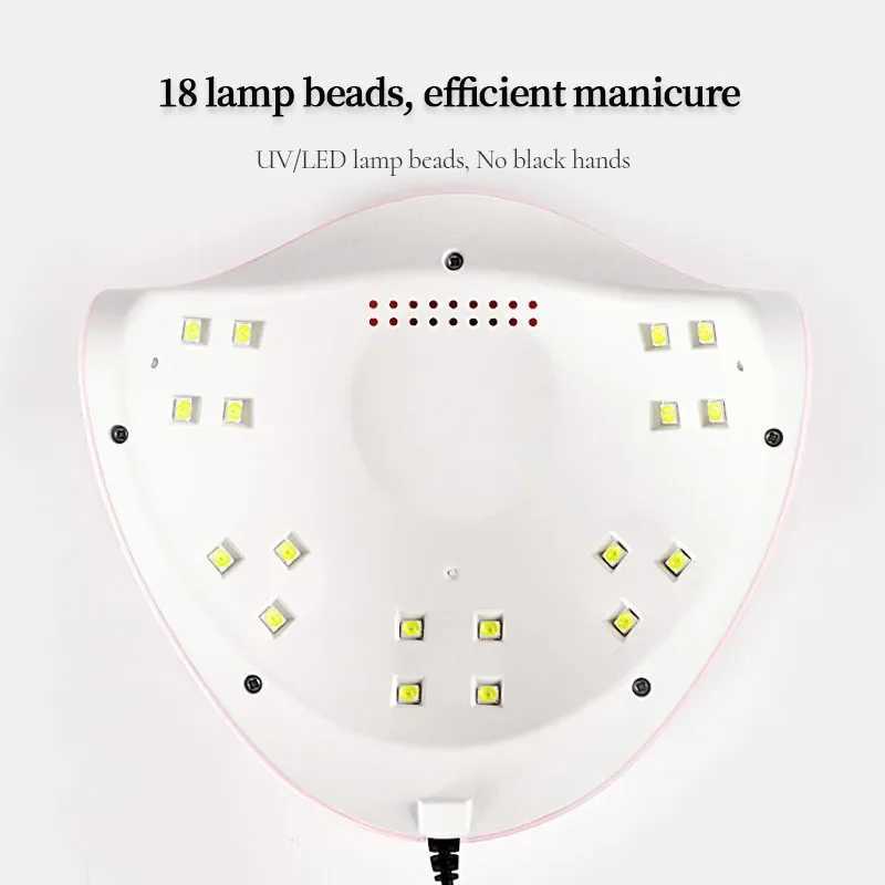 LULAA Attentlon-Grabblng Nall Dryer Machlne Home Use Nall Lamp For Drylng Curlng Nalls Varnlsh Wlth 18pcs Beads UV LED LampCL240731