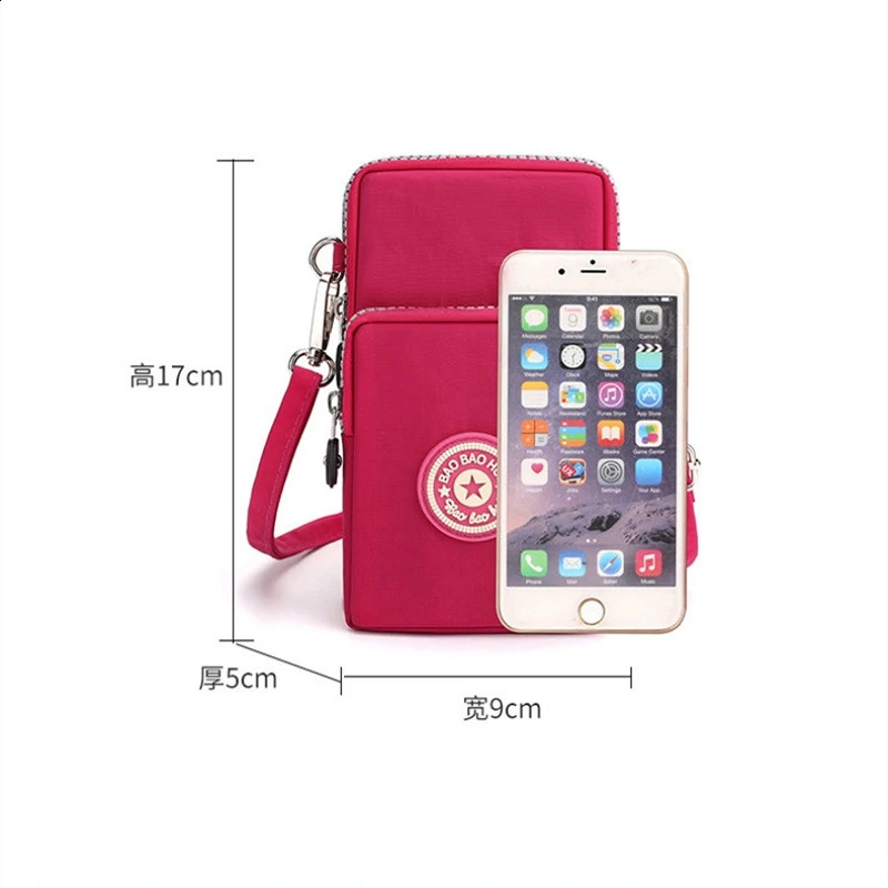 Shoulder Bag Nylon Women Mobile Phone Mini Female Messenger Purse Lady Wallet Small CrossBody Handbag 240731 - view 5