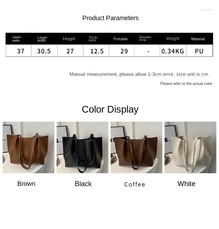 Shoulder Bags 2024 Spring Hundred Ins Retro Large Capacity Handheld / Armpit Soft Leather