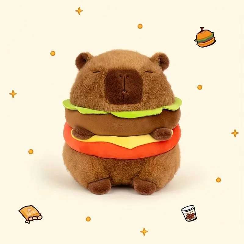 23cm Capybara Plush Simulation Capibara Anime Fluffty Toy Cute Doll Stuffed Animals Soft Doll Plush Christmas Thanksgiving Gift Y240801