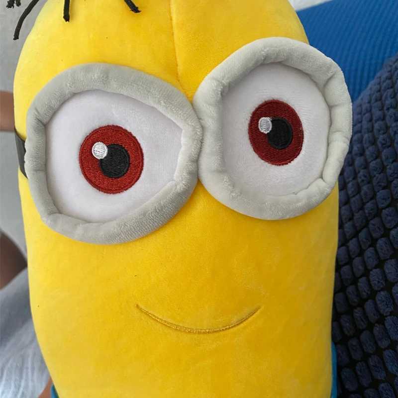 Cute Minions Movie Characters Yellow Plush Toys Bob Stuart In Jeans Soft Dolls Toys Hobbies Christmas Birthday Gift 1pcs Y240801