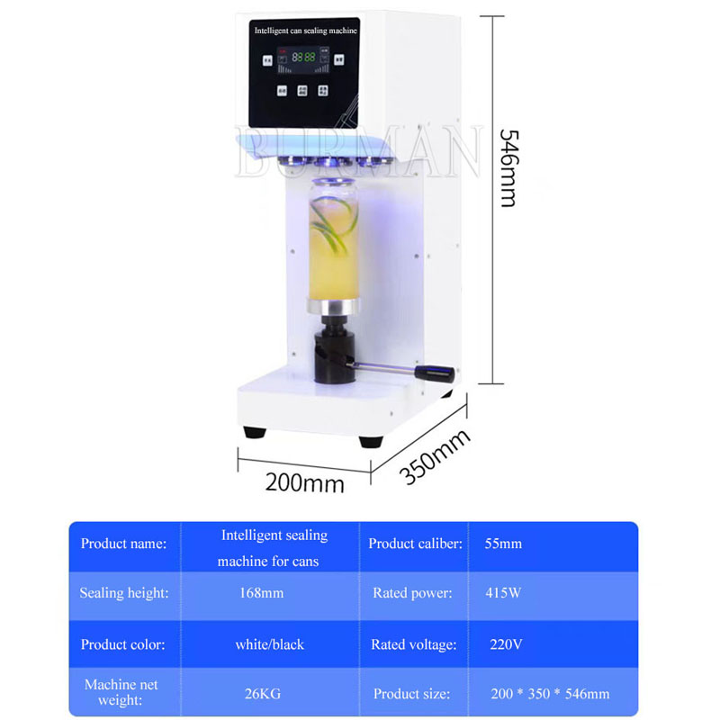 Commercial Automatic Tin Can Sealing Machine Soda Sealer Cup Body Rotation Aluminum Beer Bottles Pet Jar Cans Seamers