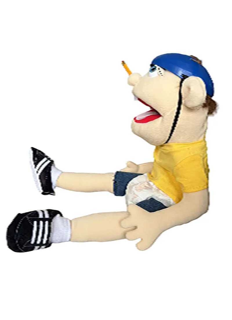 60cm Jeffy Hand Puppet Plush Children Soft Doll Talk Show Party Props Christmas Doll Plush Toys Puppet Kids Gift Y240801