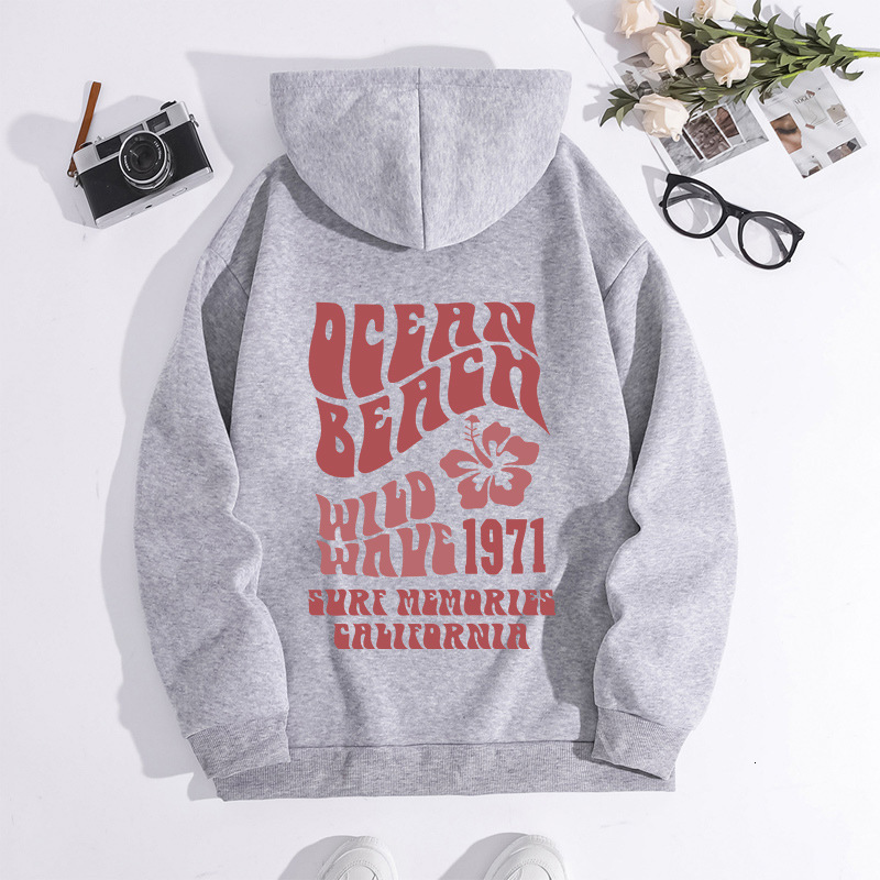 New autumn winter with fashionable lettering printed hooded back collar and plush hoodie for women F8..1#29