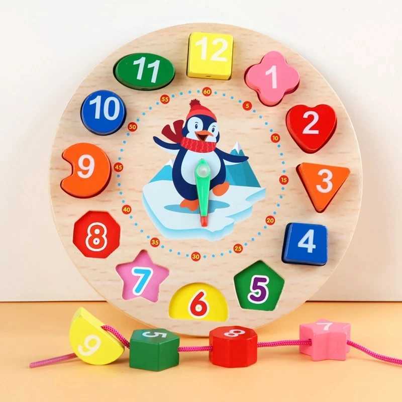 Montessori Baby Toys Kids 3D Wooden Puzzles Early Learning Baby Games Toys Educational Wooden Toys For Children 1 2 3 Years Y240801