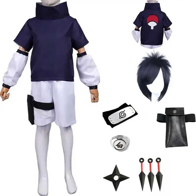 Cosplay Uchiha Sasuke Halloween Anime Cosplay Costume For Kids Children Top Pants Outfits Halloween Carnival Suit Z251020