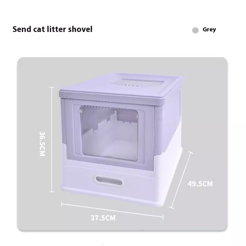 Large Fully Encased Cat Litter Box Dual Entry Design for Convenience, Odour Control Included