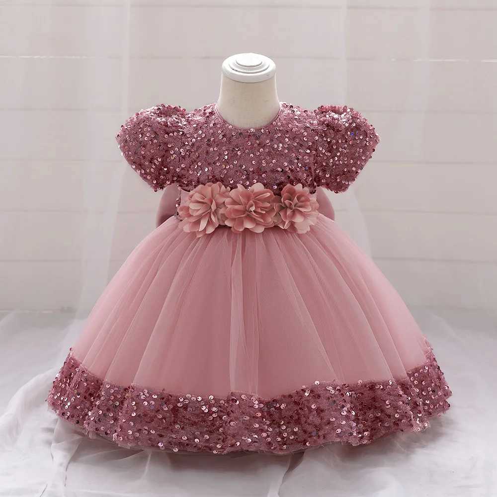 Baby girl dress childrens Christmas dress newborn lace princess dress childrens 1st birthday party dress baby vest X250203