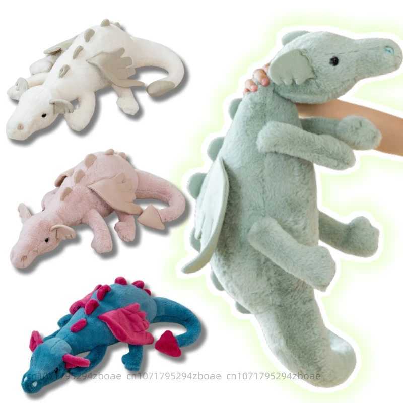 30-90cm Cartoon Hot Plush Toy With Wings Blue Green White Pink Long Dragon Plush Toy Pillow Gift For Boy And Girl Y240801