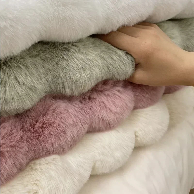 Nordic Round Carpets for Living Room Plush Floor Mat Soft Area Rugs Bedroom Bedside Fluffy Non Slip Shaggy Rug Decor 240731