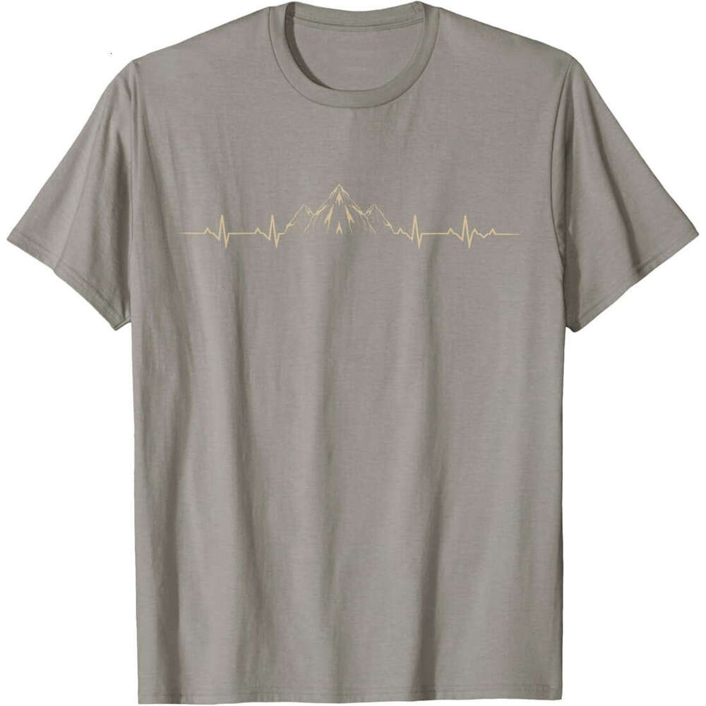 T shirt Mens Outdoors Wildlife Forest Nature Heartbeat Mountains Hiking T-Shirt shirts tshirt graphic tee Casual tops summer clothes Short sleeve Free