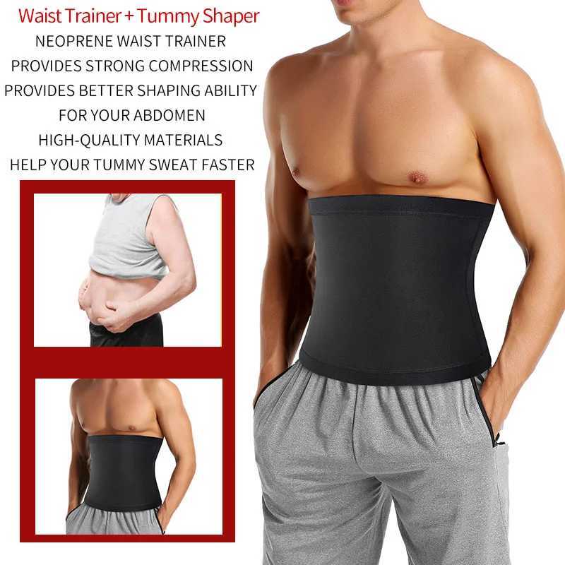 Mens Abdomen Reducer Sauna Body Shaper Fitness Sweat Trimmer Belt Waist Trainer Belly Slimming Shapewear Waist Trainer Corset W250616