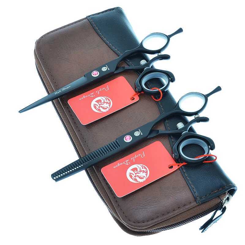 New Arrival Purple Dragon 6 inch Hair Thinning Scissors Cutting Professional Hairdressing Scissors 440C Swivel Thumb Haircut Shears A0121B Z241213