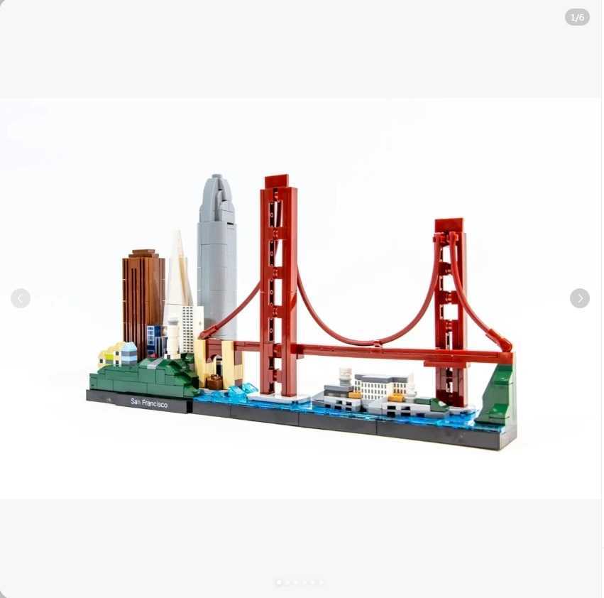 MOC DIY 21043 San Francisco Architecture Building Blocks Model Fit Toys for Children Christmas Gifts Y240731