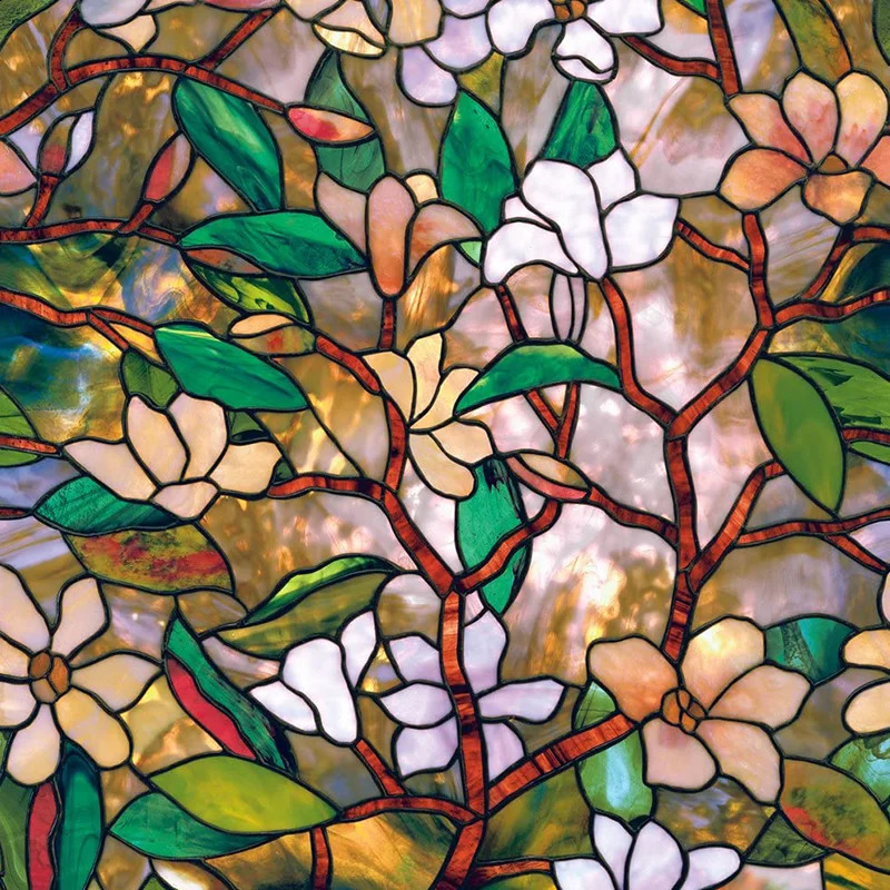 Window privacy film stickers artscape Magnolia Window Film vinyl for glass windows stained glass window film Home and Bathroom 240731