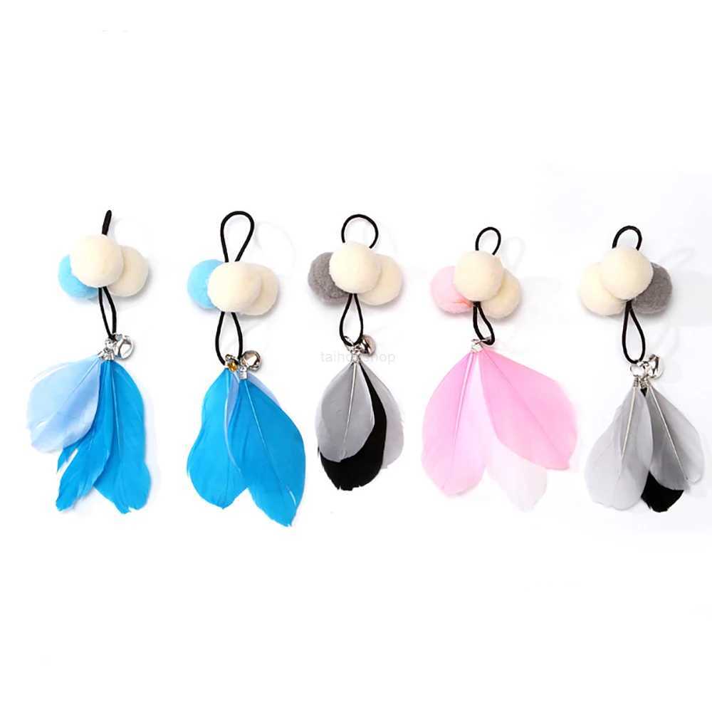10pcs Cat Wand Toy Refills Cat Feather Toys Accessories for Cat Fishing Pole Assorted Teaser Refills with Bell for Indoor KittenXJ240801