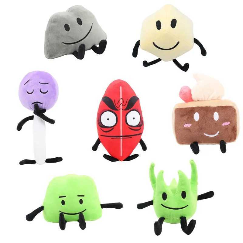 Battle for Dream Island BFDI Plush Toy Caroon Doll Soft Stuffed Figure Marker Pen Fries Bottle Nail Pie Stapler Cloud Ruby Gifts X241227