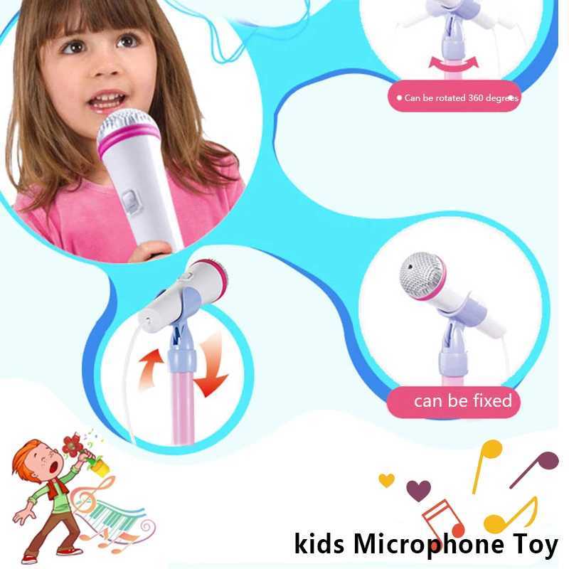 Kids Microphone with Stand Karaoke Song Machine Music Instrument Toys Brain-Training Educational Toys Birthday Gift for Girl Boy Y240801