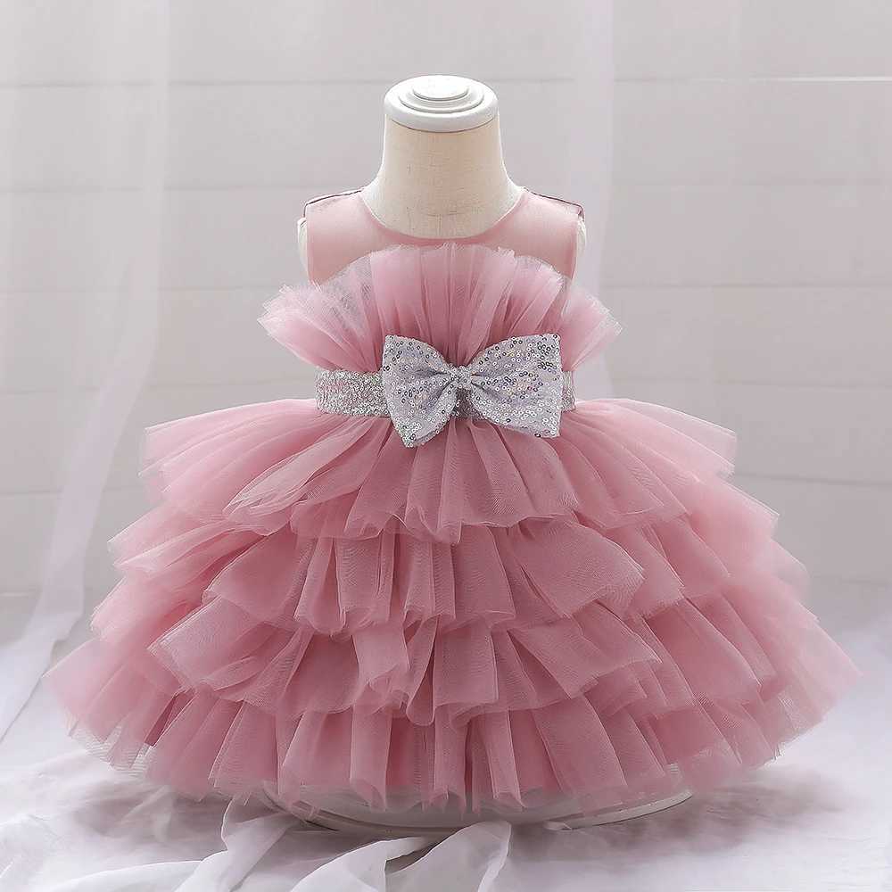 1 Year Birthday Baby Girl Party Dress Baptism Infant Christening Gown Newborn Toddlers Babies Kids Clothes 12 18 Months Dresses X250203