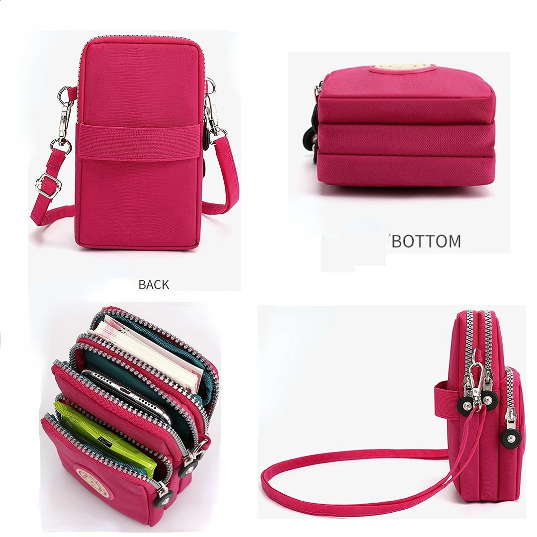 Shoulder Bag Nylon Women Mobile Phone Mini Female Messenger Purse Lady Wallet Small CrossBody Handbag 240731 - view 7