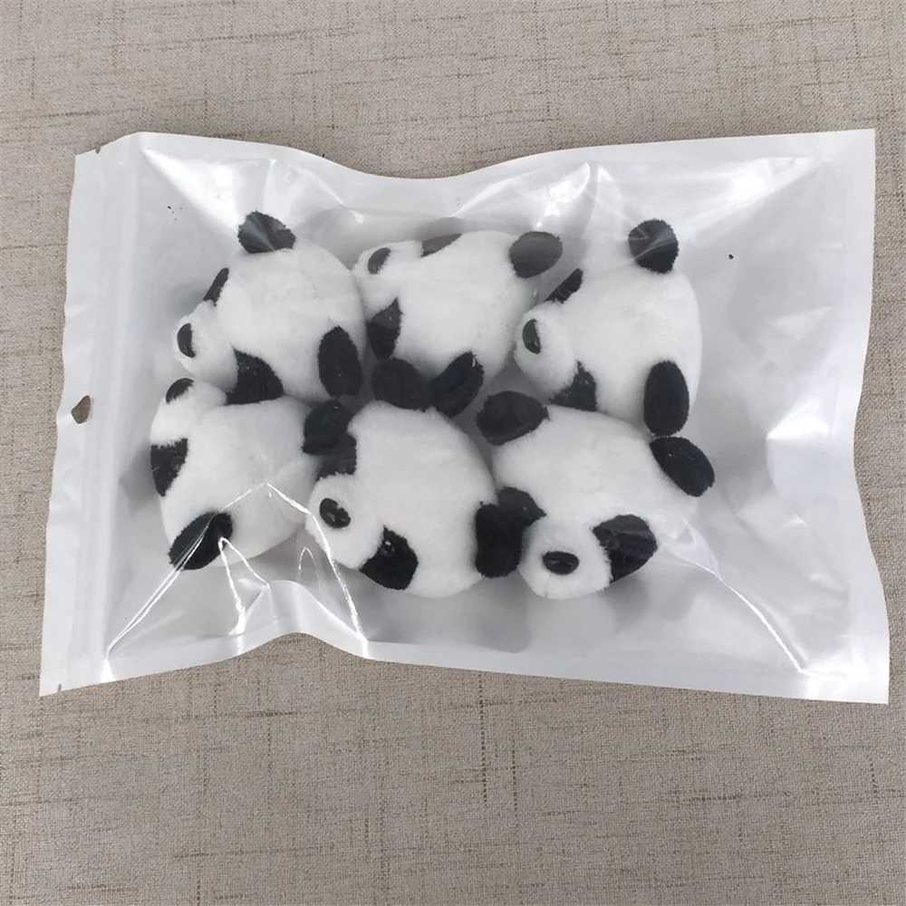 6PCS/BAG 3CM Small Panda Stuffed Gift Accessories Plush Doll Toy Y240801