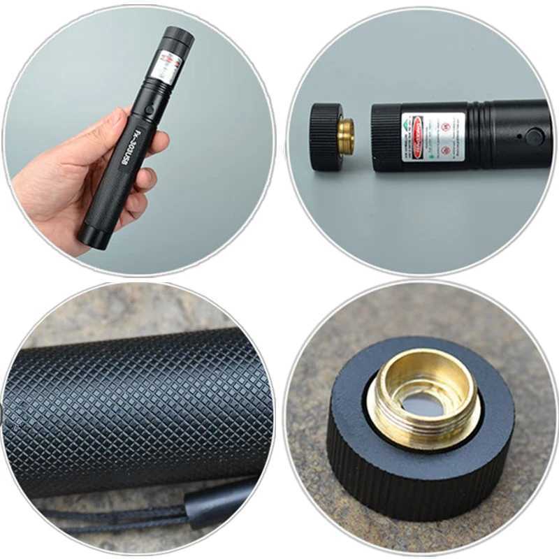 Usb Green Laser Pen Powerful Starry Laser Flashlight Beam Light Rechargeable USB Charging Lithium Battery Laser Survival Tools B240801