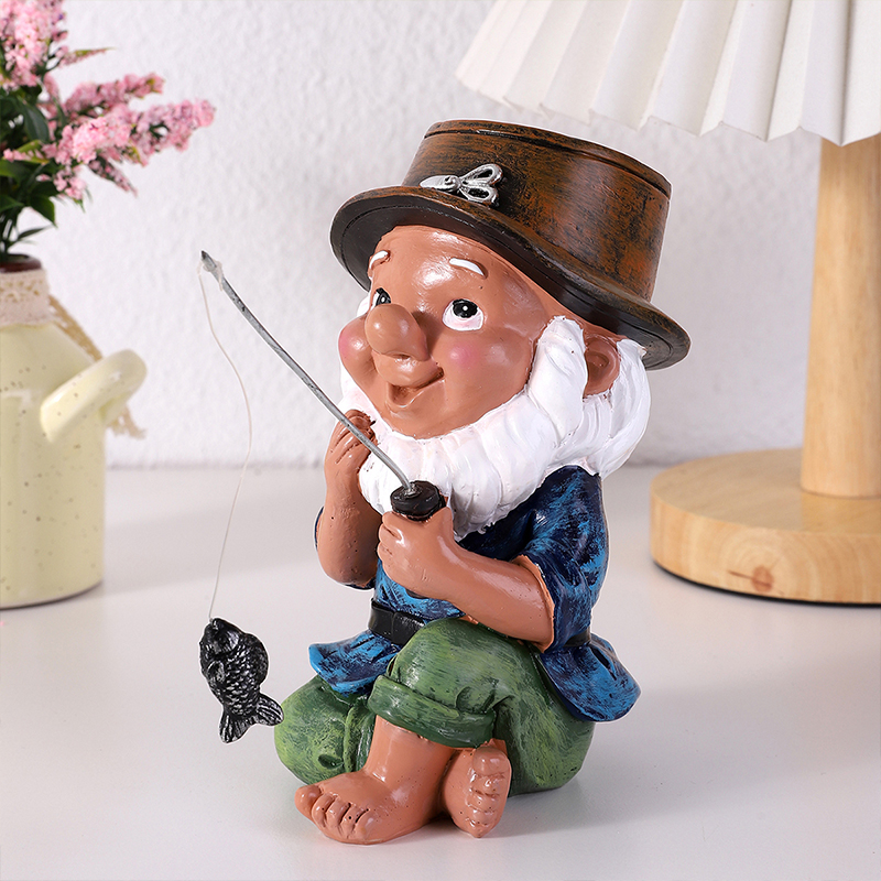 Fishing Old Man Statue Resin Crafts Garden Decorations Spot Garden Decoration Patio Arrangement