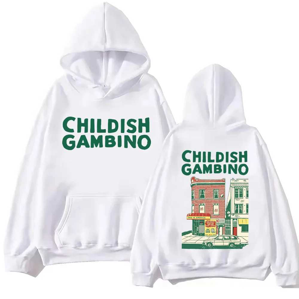 Childish Gambino Hoodie Harajuku Hip Hop Pullover Tops Popular Music Sweatshirt Fans GiftM240730