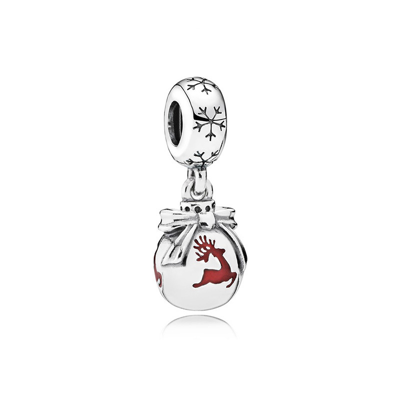 Christmas Snow Pendants For Bangle 925 Sterling Silver Beads Fit S925 Snake Charms Bracelet Women Jewelry Making
