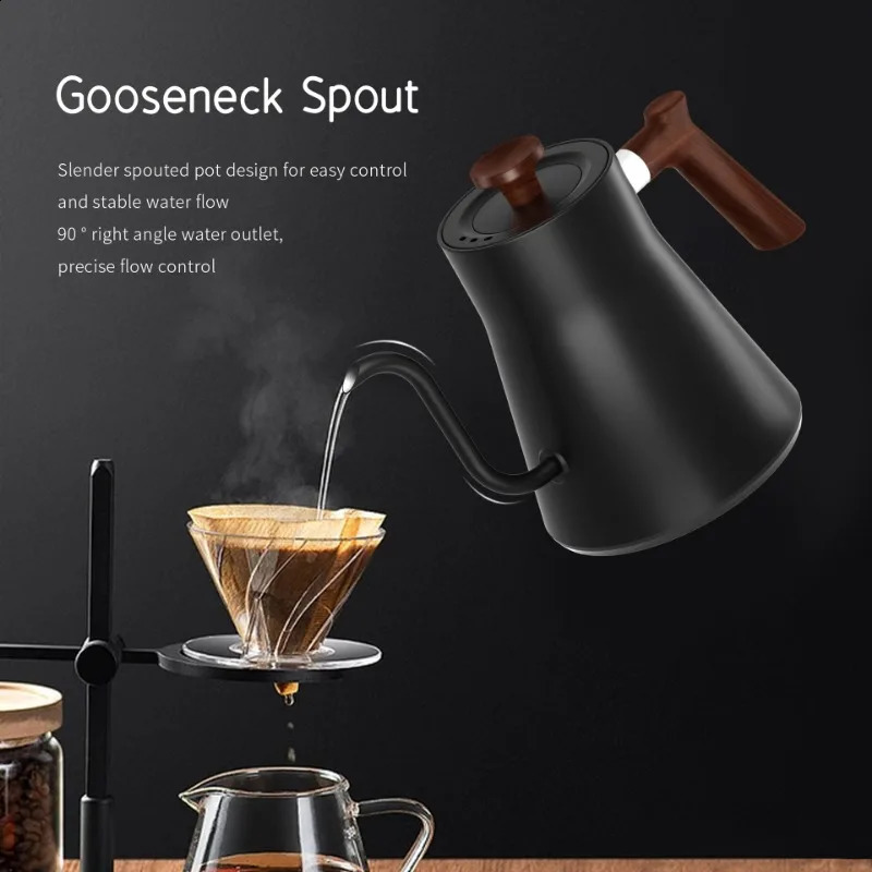 1200W intelligent constant temperature electric kettle for manual brewing of coffee used for brewing milk powder 240801