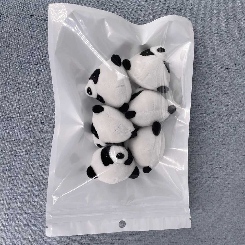 6PCS/BAG 3CM Small Panda Stuffed Gift Accessories Plush Doll Toy Y240801
