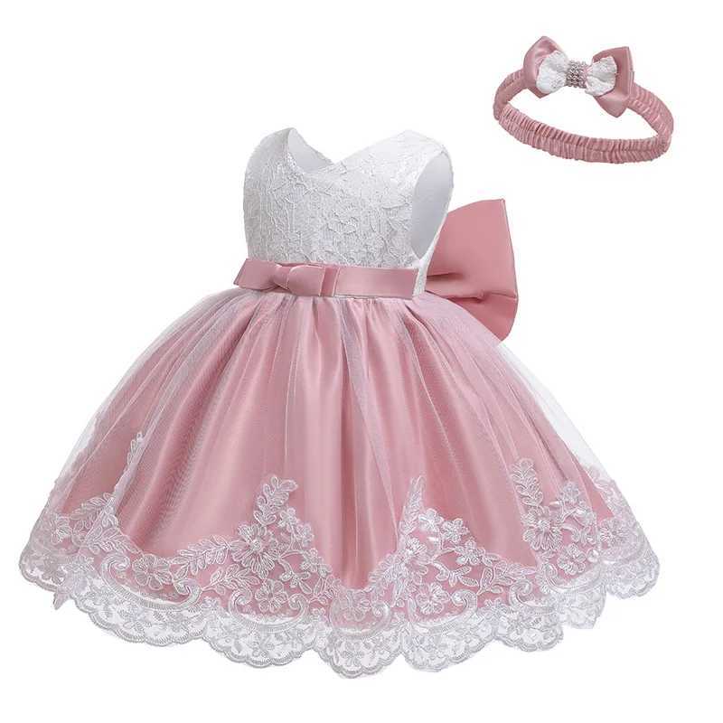 LZH Baby Girls Dress Newborn Clothes Princess Dress+Headwear For Toddler 1st Year Birthday Wedding Christening Infant Party Gown X250203